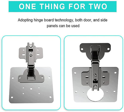 Cabinet Hinges Repair Plate,Stainless Steel Hinge Repair Brackets Kit,Kitchen Cupboard Door Hinge Repair Plate Kit Includes Fixing Screws,Protect Wooden Kitchen Cabinet Door,Furniture(2 PCS)…