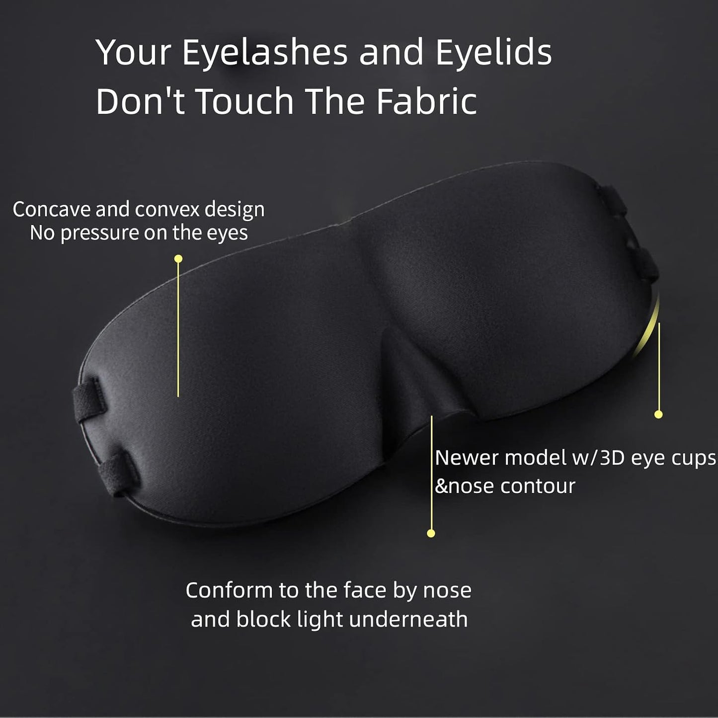 ALASKA BEAR Sleep Mask 2 Straps, Mulberry Silk, Twin Thin Elastic Bands Stay Put All Night, Smooth Eye Mask Two Adjustable Head Strings and Nose Baffle