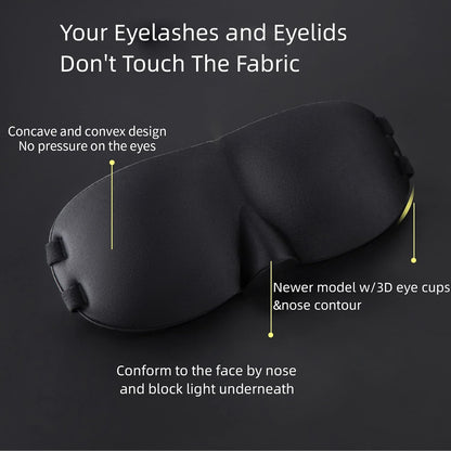 ALASKA BEAR Sleep Mask 2 Straps, Mulberry Silk, Twin Thin Elastic Bands Stay Put All Night, Smooth Eye Mask Two Adjustable Head Strings and Nose Baffle