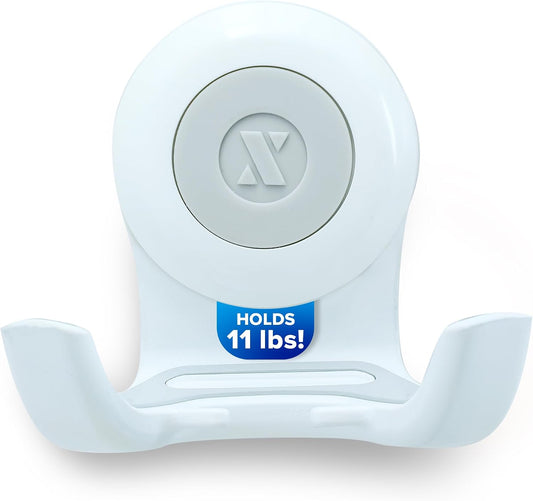 SlipX Solutions Power Lock Suction Cup Shower Hook, Phone Holder, White | Quick Tool-Free Installation, Patented Suction Cup, Waterpoof, Rust-Proof, Holds Razor, Loofah, Phone, & More In Shower