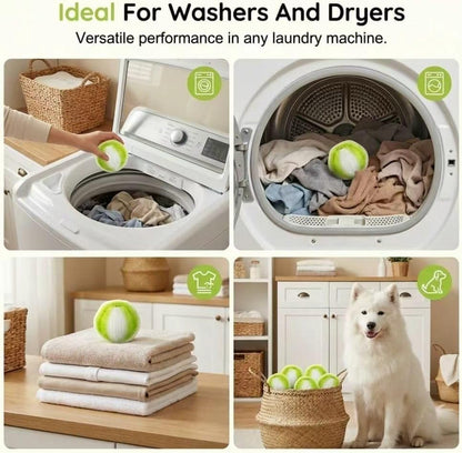 12 PCS Pet Hair Remover for Laundry, Reusable Hair Catcher | Reusable hair catcher helps reduce pet hair on clothes, bedding and blankets for cleaner laundry every wash.