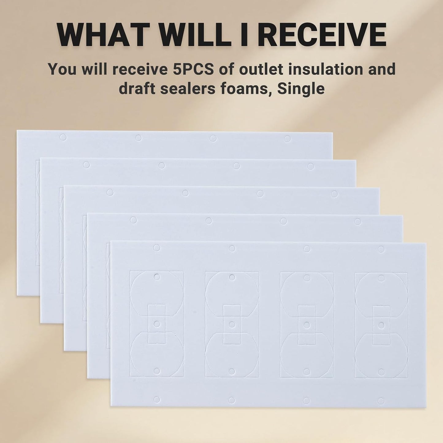 CARGEN Outlet Insulation Foam Pads Wall Draft Sealers 3mm EVA 30PCS Single | High-density flexible buffer requires no manual cutting; punch out unwanted sections for a custom fit