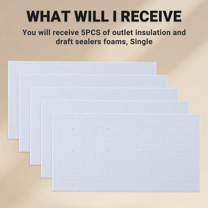 CARGEN Outlet Insulation Foam Pads Wall Draft Sealers 3mm EVA 30PCS Single | High-density flexible buffer requires no manual cutting; punch out unwanted sections for a custom fit