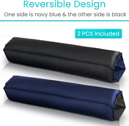 Vive Wheelchair Armrest Pads (2 PCS) - 2-in-1 Reversible Colors - Soft Cushion Arm Rest Accessories for Office Desk Transport Electric Wheel Chairs - Pressure Relief, Non-Slip - Easy-Clean Design