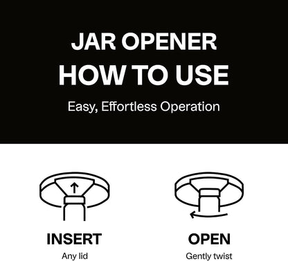 Under Cabinet Jar Opener for Seniors with Arthritis - One-Handed Bottle & Lid Opener for Weak Hands - Easy Grip Kitchen Gadget for Stubborn Lids, V-Shape Gripper (White)
