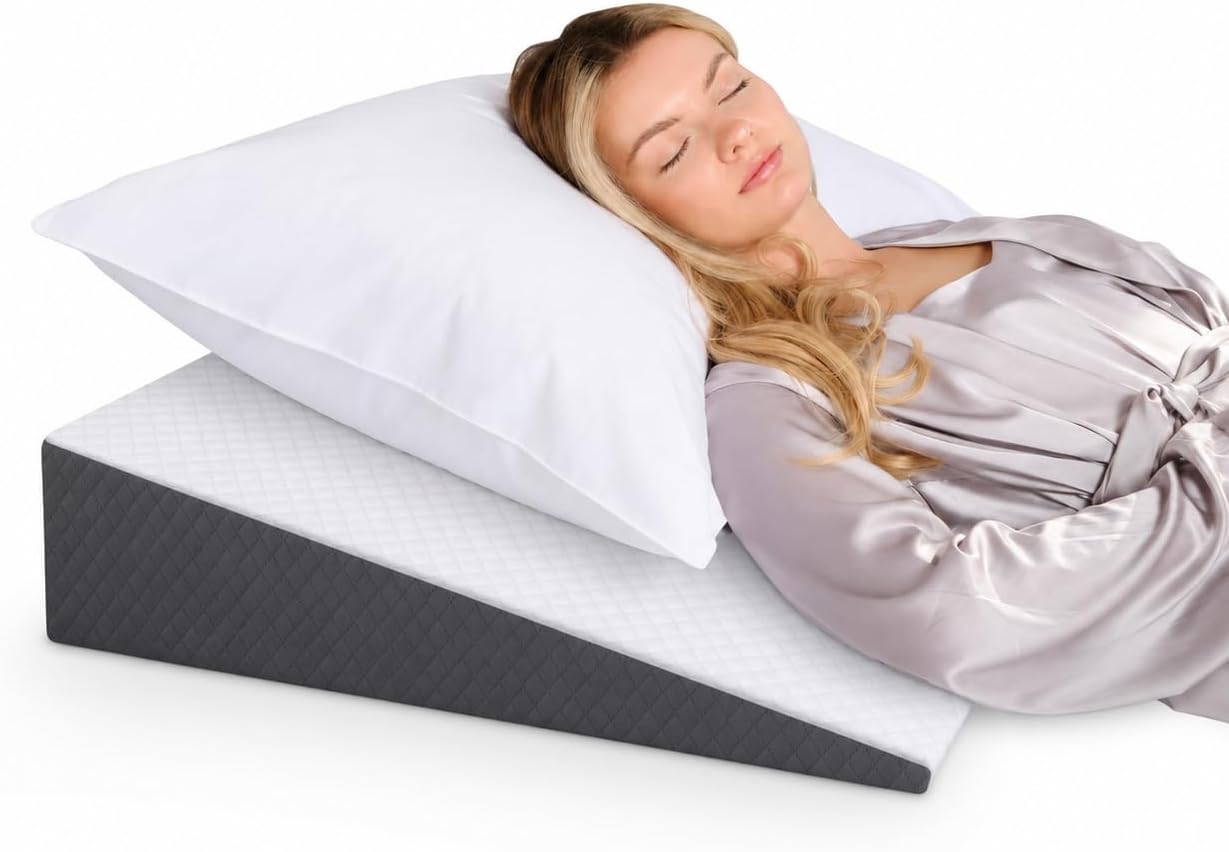 Kolbs Leg Elevation Pillow for After Surgery | Flat Top Bed Wedge Bolster Pillow for Legs | Foot, Knee, Ankle Elevation Post Surgery (Flat Top 7" Height)