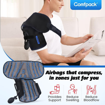 Compression Ankle Ice Pack Wrap for Foot Pain Relief | Ankle Support Brace with 2 Hot Cold Packs for Injuries, Plantar Fasciitis, Sprain & Fracture, Achilles Tendonitis, Surgery
