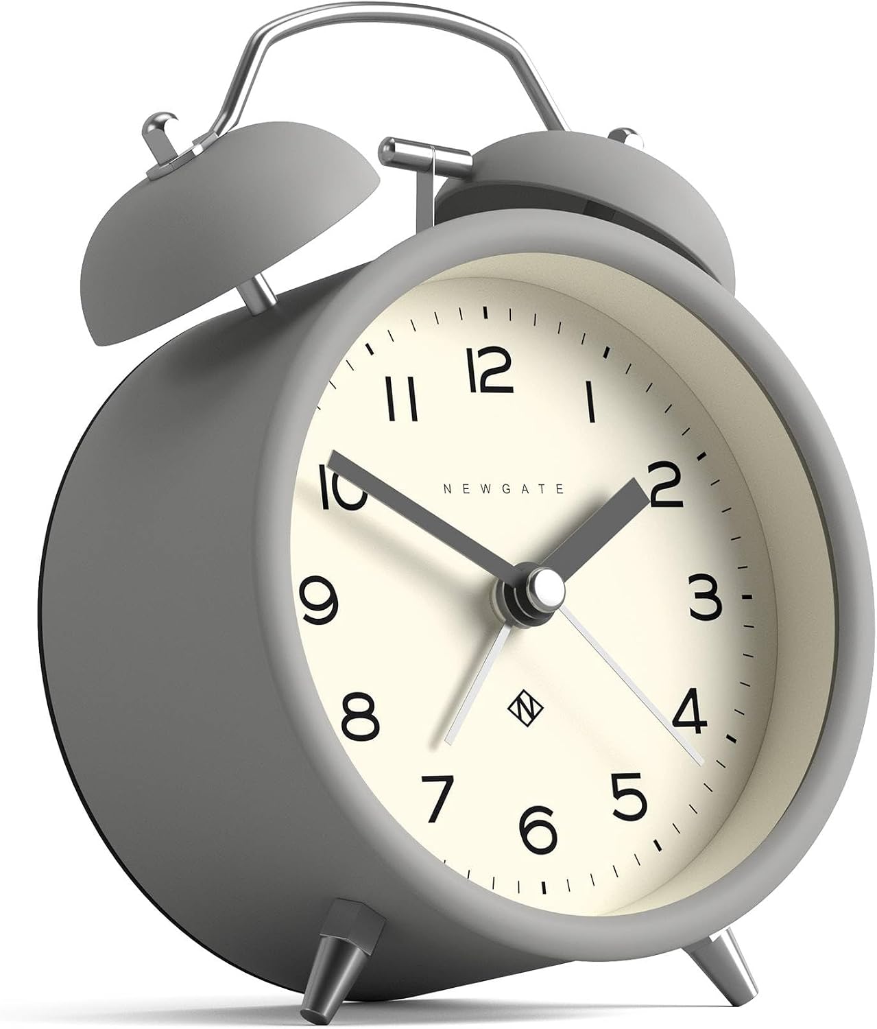 NEWGATE® Charlie Bell Echo Alarm Clock | Modern take on Classic Twin Bell Clock | Yellow | Easy to Read Numbers | Ideal for Bedside, Desk or Shelf | Modern Retro Bedroom & Office Accessory