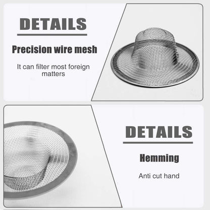 Shower Hair Drain Catcher, Stainless Steel Hair Catcher for Sink Bathroom Tub Drain Hair Catcher By Lechay (2pc)