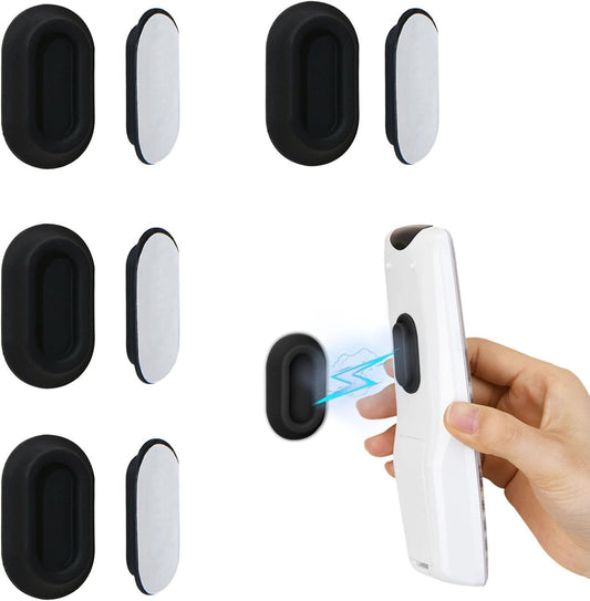 XYOFUN Magnetic Remote Control Holder Wall Mount - 4 Pcs Multicolor | No Drill Self-Adhesive Organizer, For Air Conditioner & TV Remotes, Storage Caddy for Televisions Backside