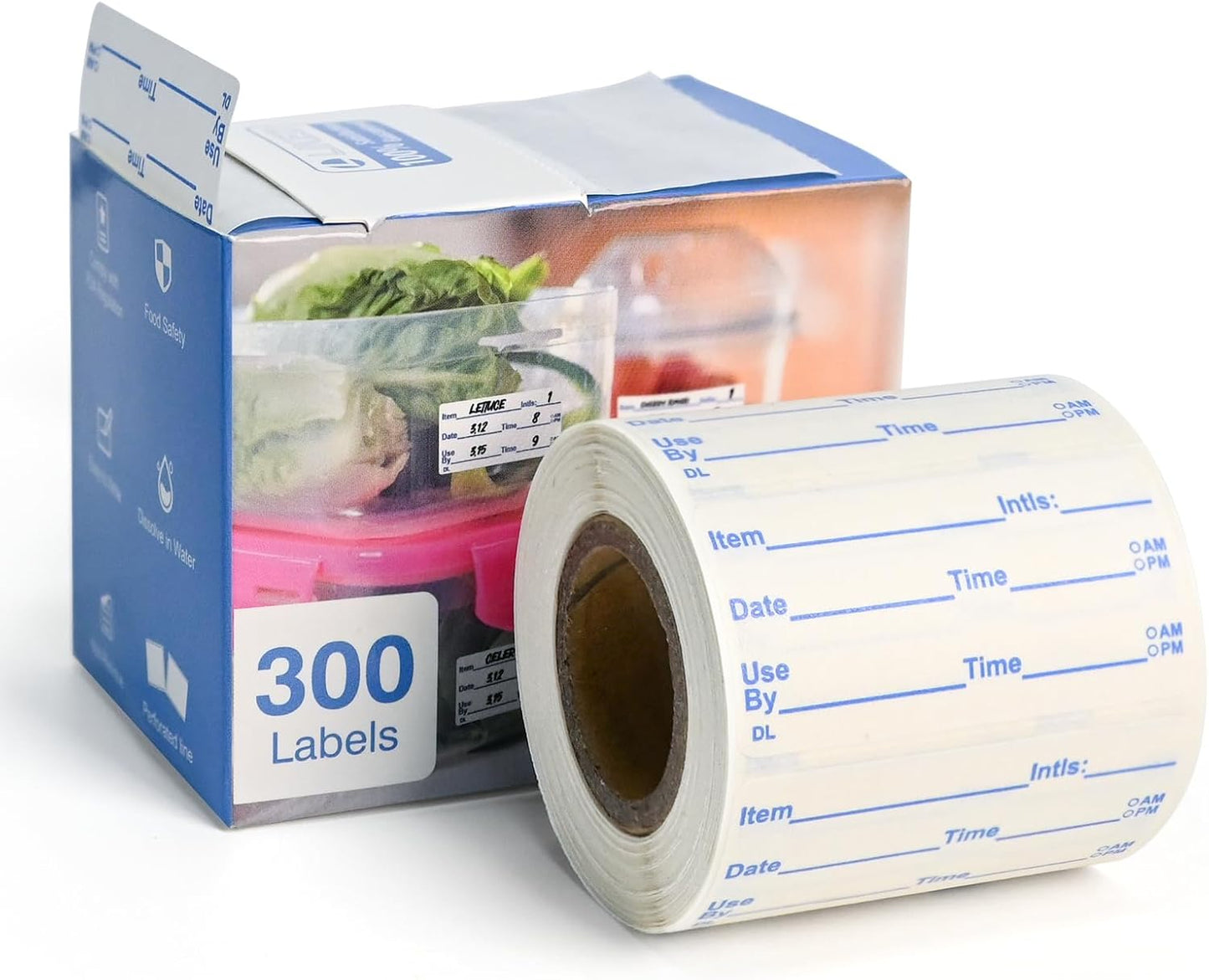 L LIKED 250 Dissolvable Labels 2"x 2" Use By Food Rotation Storage Label
