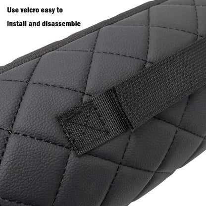 Car Neck Pillow for Pain Relief,Cars Seat Long Back Cervical Neck Support Pillow,Car Side Travel Headrest Round Roll Log Cylinder Pillows for Driving Seat,Memory Foam(Black)