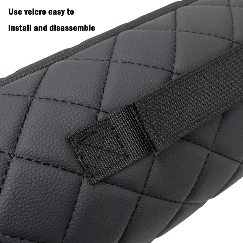 Car Neck Pillow for Pain Relief,Cars Seat Long Back Cervical Neck Support Pillow,Car Side Travel Headrest Round Roll Log Cylinder Pillows for Driving Seat,Memory Foam(Black)