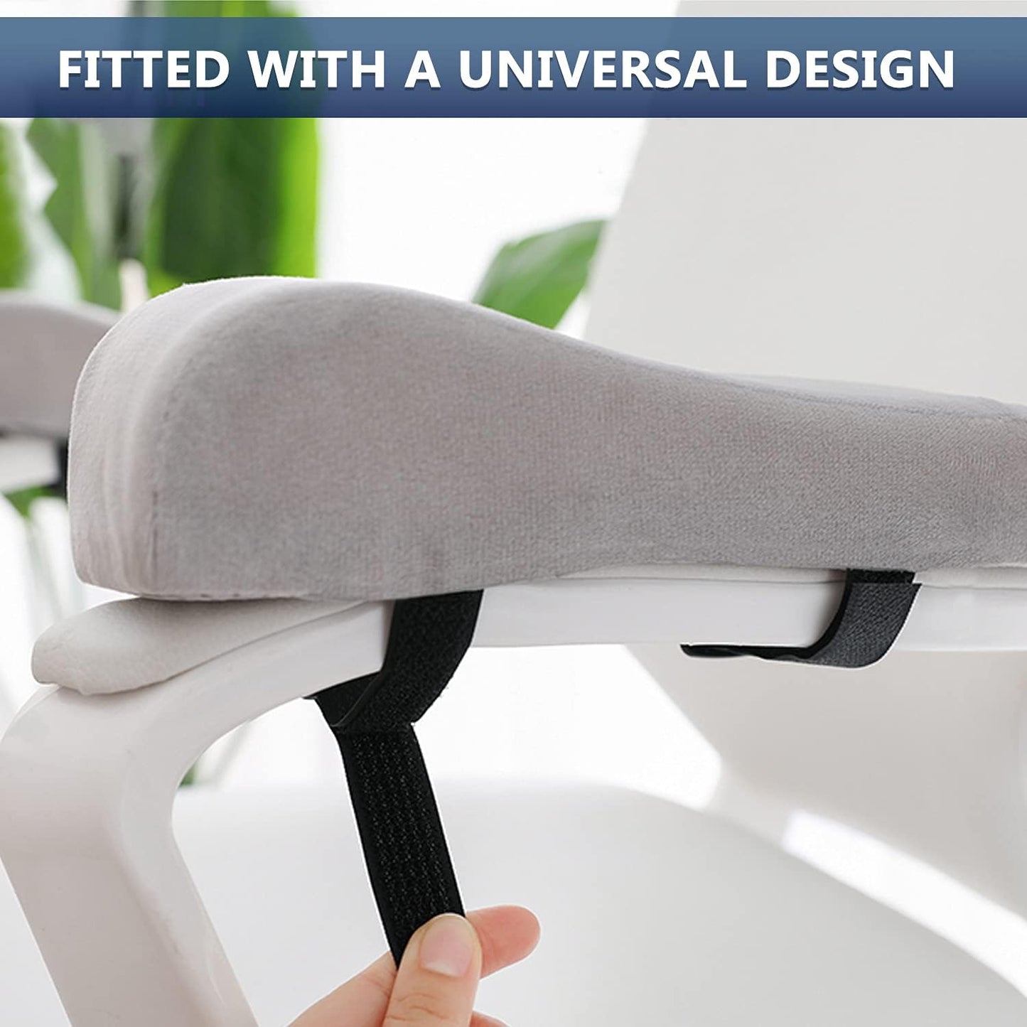 Chair Ergonomic armrest Cushions Elbow Pillow Pressure Relief Office Chair Gaming Chair armrest with Memory Foam armrest Pads 2-Piece Set of Chair （Gray）