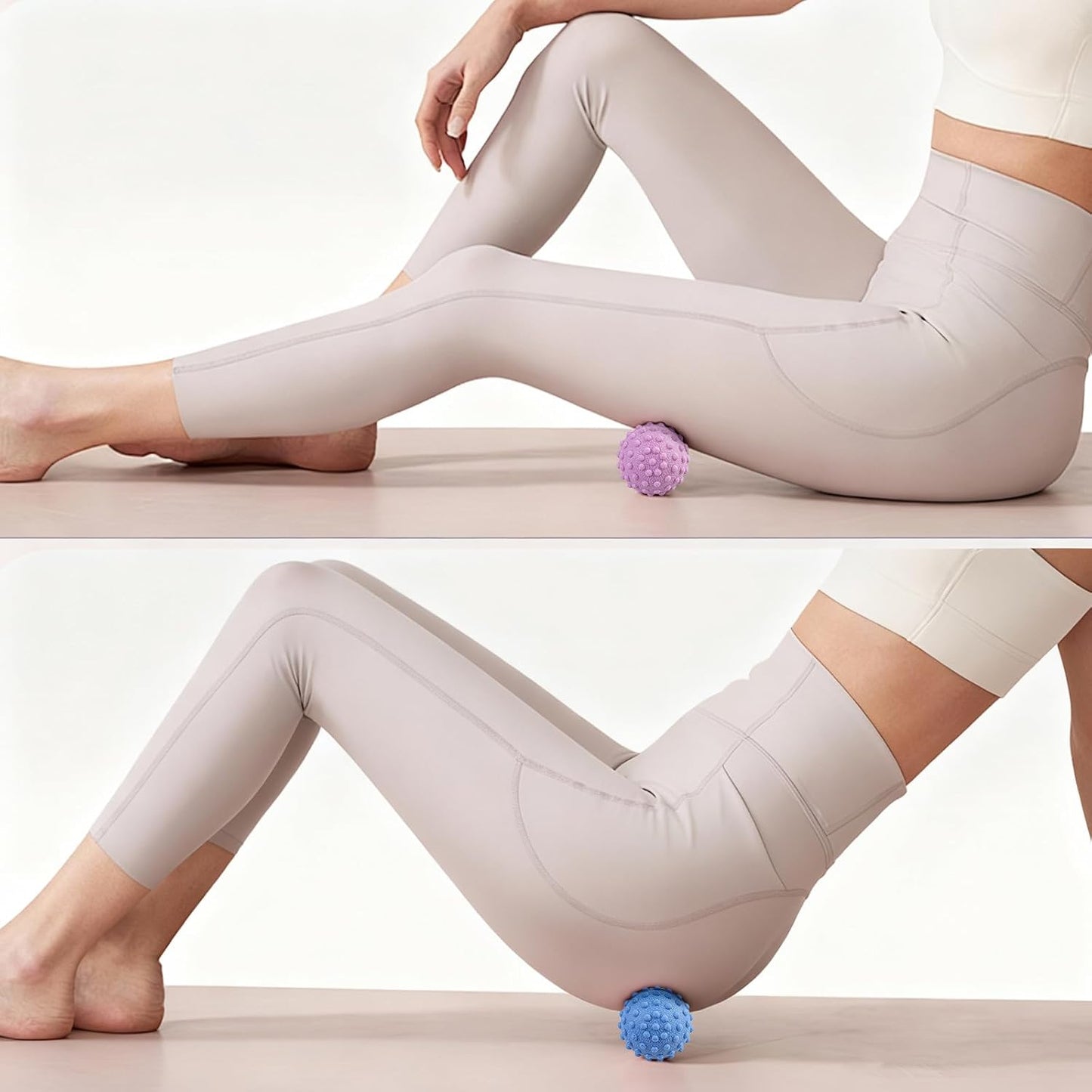 WOVTE Massage Lacrosse Ball Therapy for Sore Muscles Myofascial Release | Shoulders, Neck, Back, Foot, Body, Deep Tissue, Trigger Point, Muscle Knots, Yoga