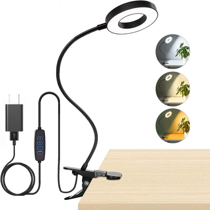 Brokimis Clip on Light LED Reading Book Study Eye Protection Desk Lamp