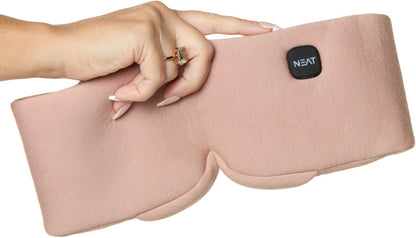 Heated Eye Mask – Cordless Electric Warm Eye Compress for Dry Eyes, Stye & Eye Strain Relief – 4 Heat Settings, Rechargeable, Light-Blocking, Blackout, Washable Cover (Ocean Stone)