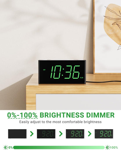 Vibrating Alarm Clock for Heavy Sleepers with Bed Shaker, 3 Wake-Up Modes