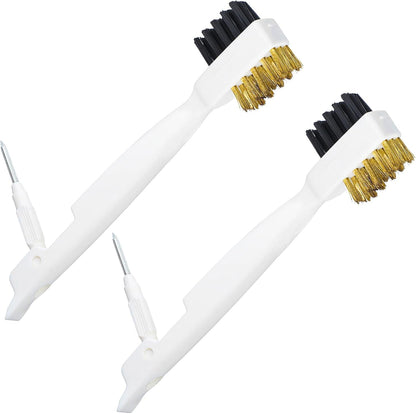 Kitchen Cleaning Scrub Brush, 4-in-1 Stove Cleaner for Gas Top with Cooktop Scraper, Gas Stove Top Cleaner, Household Cleaning Tools, Scrubber for Range Hood Grease Grime