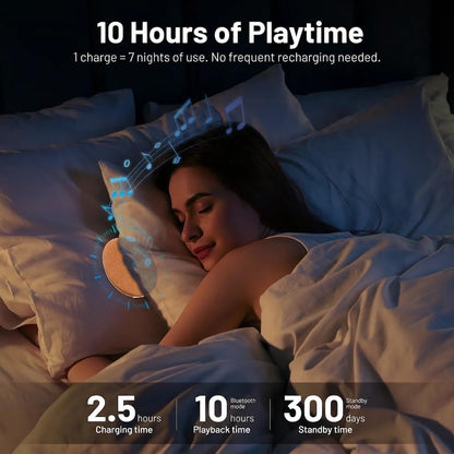 Pillow Speaker for Sleeping, Ultra-Thin Portable Bluetooth 6.0 Orange | Sleep Speaker Under Pillow, Timer, Private Sound Ear Friendly Speaker for Bed, Not Disturb Partner for Side Sleepers Travel