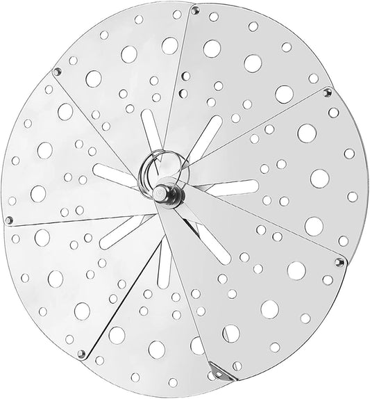 Stainless Steel Anti-spill Cover Adjustable Pot Lid with Air Holes