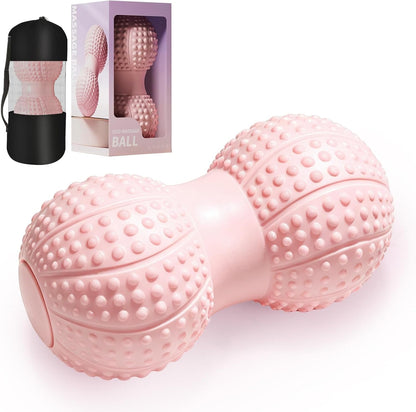 Peanut Massage Ball for Myofascial Release & Plantar Fasciitis Pain Relief | Hard lacrosse ball for deep tissue, yoga, acupoint pressure, trigger point and muscle relaxer therapy