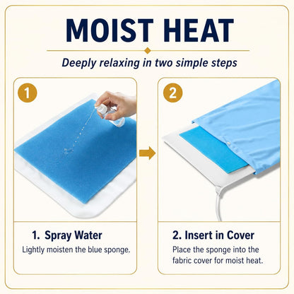 Boncare® Stay-On Small Vinyl Electric Heating Pad for Neck and Shoulders and Back Without Auto-Off, Low & High Heat Levels, Waterproof Hot Heat Pad with Washable Cover (11.5"x13.5", 1-Pack)