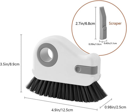 Groove Cleaning Brush 2 in 1 Grout Cleaner Tool Grip Brush Hard Bristle Crevice Cleaning Brush for Sliding Door Track, Window Sill, Window Seal