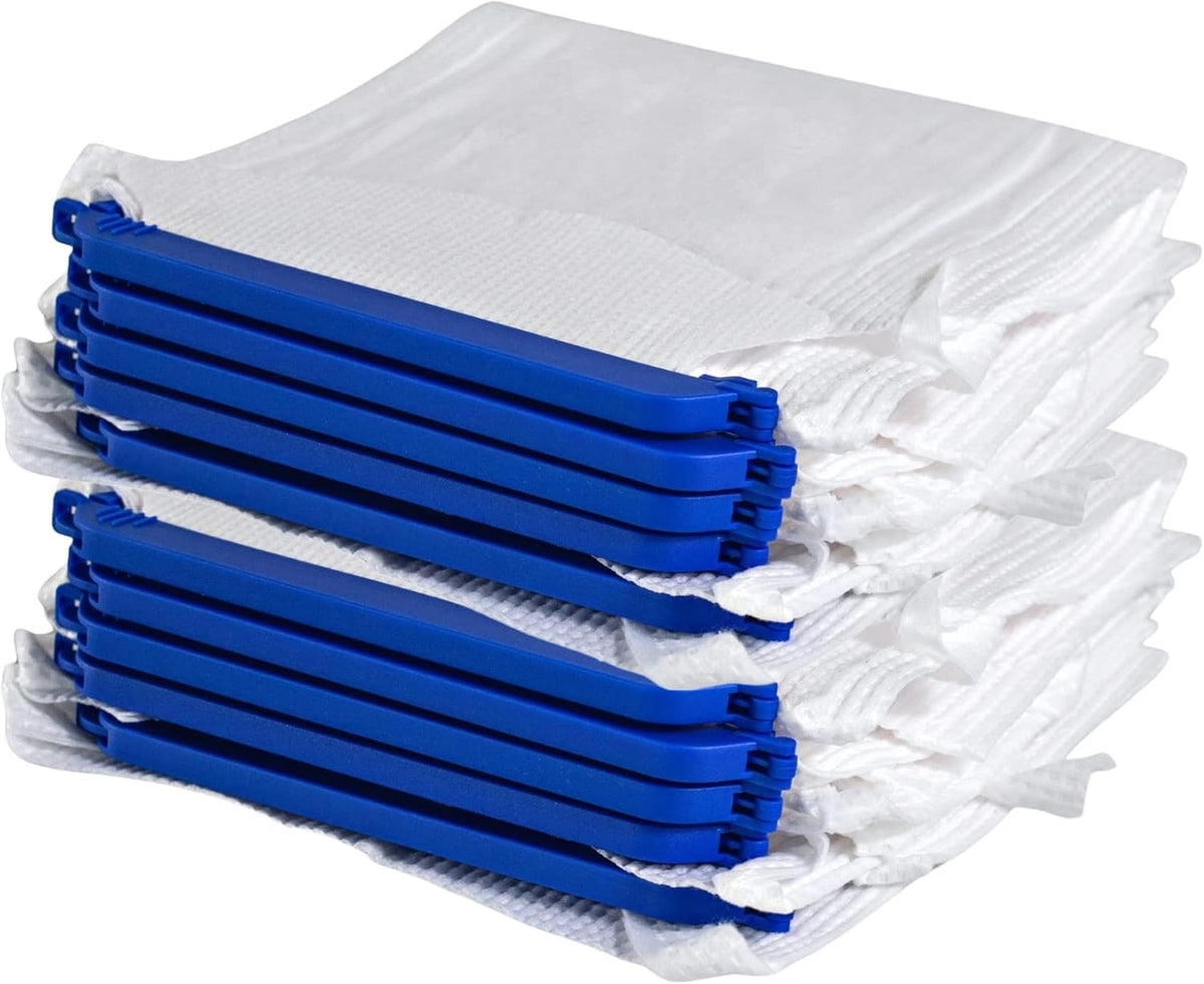 Vakly Large Refillable Ice Bags 6.5 x 14 [Pack of 5] – Reusable Ice Pack with Clamp Closure, Soft Outer Covering & Leak-Resistant Inner Layer for Hospital, Home & Sports Use