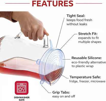 HIC Kitchen Splatter Guards for Microwave, BPA Free, Set of 4