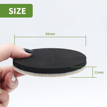 Felt Furniture Sliders for Hardwood Floors 8 PCS, 3 1/2" Beige | Felt Furniture Pads for Hardwood Floors, Furniture Moving Sliders, Heavy Duty Felt Movers Sliders, Chair Leg Floor Protectors