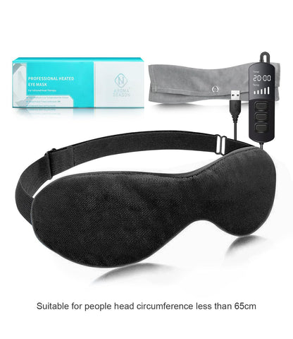 Aroma Season Heated Eye Mask for Dry Eyes, Warm Eye Compress with Flaxseed for MGD, Dry Eye Syndrome, Chalazion Blepharitis Stye Eye Treatment, Steam Moist to Unclog Glands (Blue)