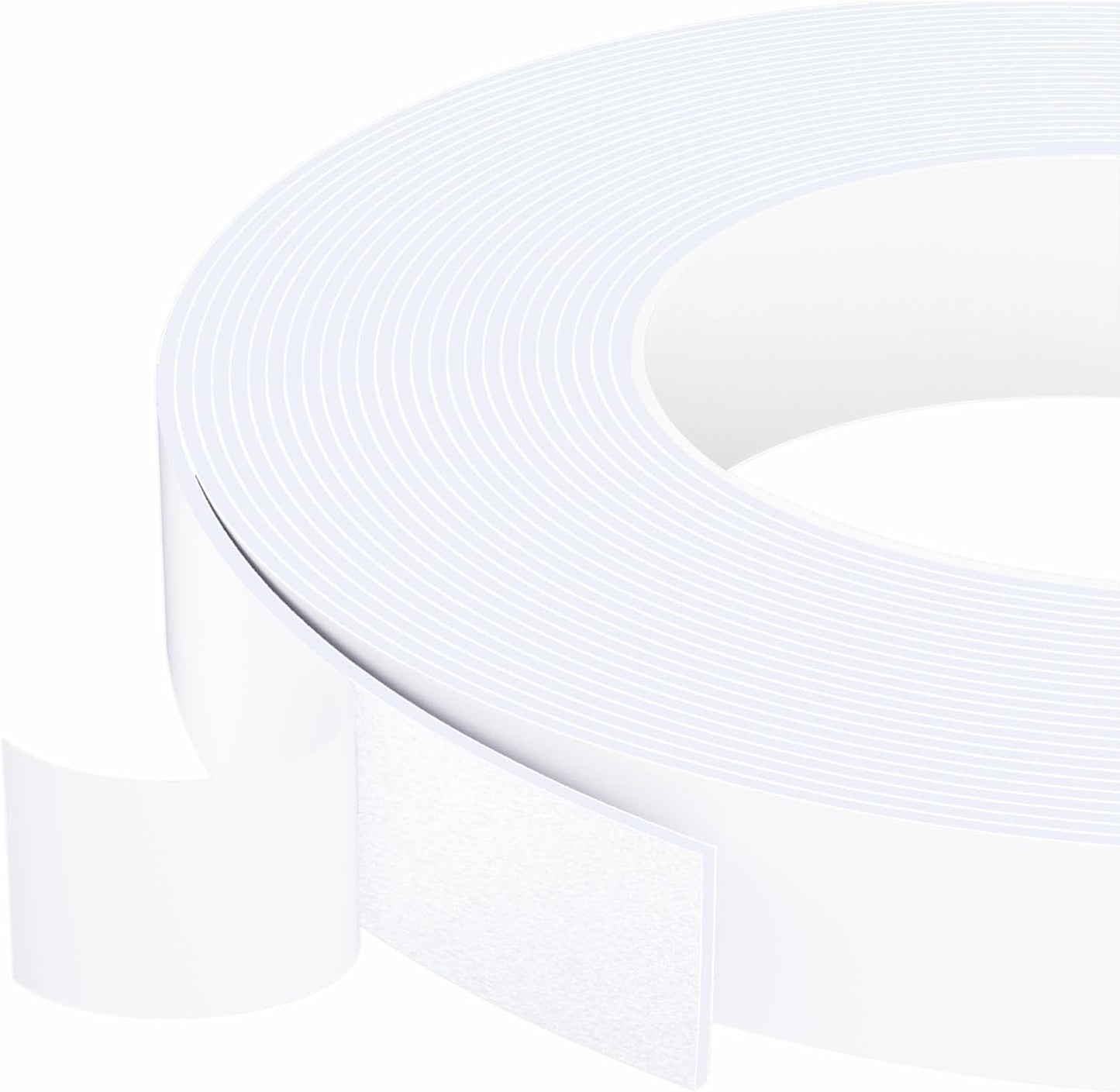 1 in Wide x 1/8 in Thick x 33FT Foam Weather Stripping Door Seal,Window Sealing Tape，Single-Sided Self-Adhesive Insulation Sealing Strip White