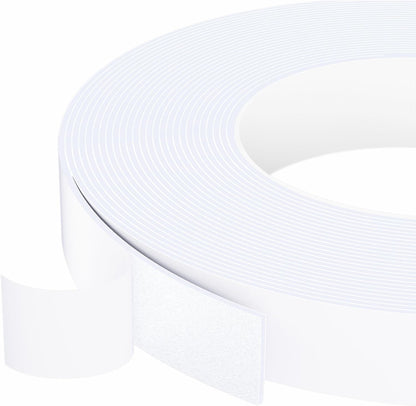 1 in Wide x 1/8 in Thick x 33FT Foam Weather Stripping Door Seal,Window Sealing Tape，Single-Sided Self-Adhesive Insulation Sealing Strip White