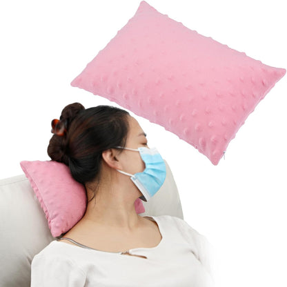 Small Knee Pillow for Side Sleepers, Soft Leg Pillows Relief from Knees, Sciatica, Hips, Joints Between Legs, Back Pain When Side Sleeping, Leg Alignment Knee Support Pillow, Minky Dot Black