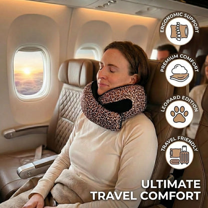 FlyHugz® Neck Travel Pillow Memory Foam Neck Pillow, Gray