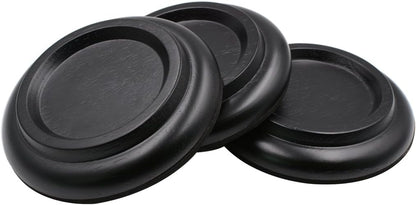 Piano Caster Cups Grand Piano Caster Cups Piano Leg Hardwood Cups Pads for Grand Piano (Wood Black, Set of 3)