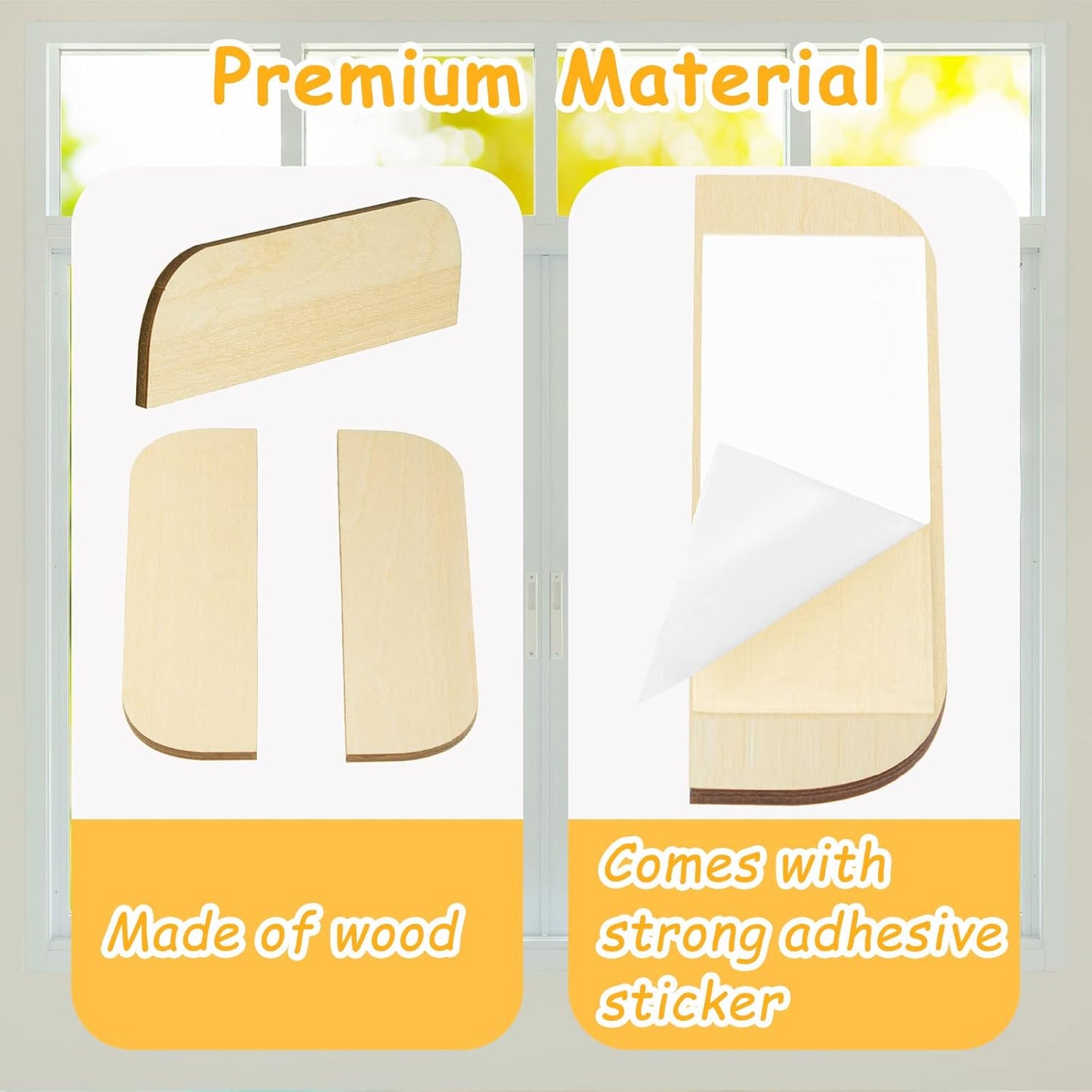 8 Pack 3.5 Inch Hinge Repair Wooden Plate Door Hole Cover Plate Wooden Hinge Filler Wood Repair Kit Kitchen Cabinet Hinges Cabinet Door Blanks with Double Sided Tapes