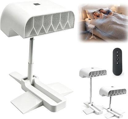 Bed Fan Under Sheets, Rechargeable Bed Cooling System With 5 Speeds Remote Control, Adjustable Height Mattress Fan For Under Blanket, Quiet Cordless Airflow For Hot Sleepers