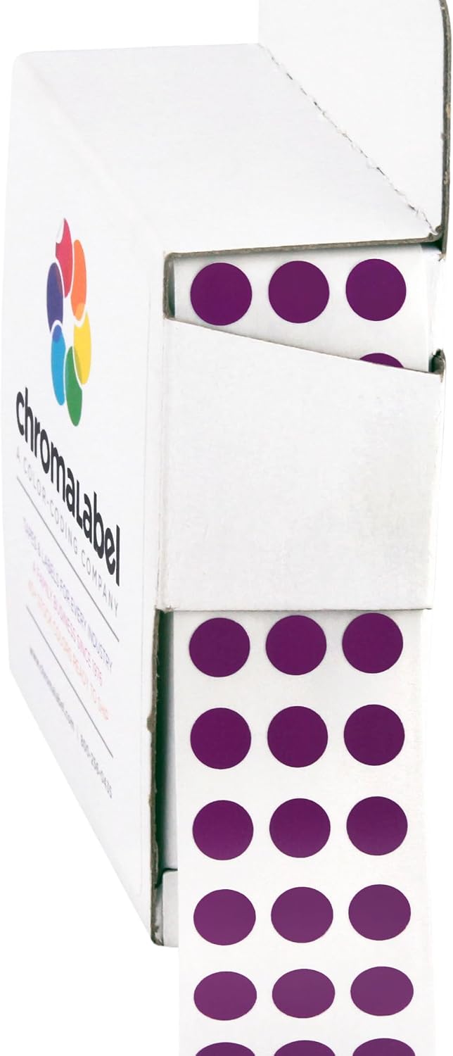 Dark Blue, Red & Yellow Dots, 1/4 Inch, 1000/Box Each Color | Writable Semi-Gloss Circle Labels in Dark Blue, Red and Yellow for Offices, Retail and Classrooms. Made in USA - Colors B