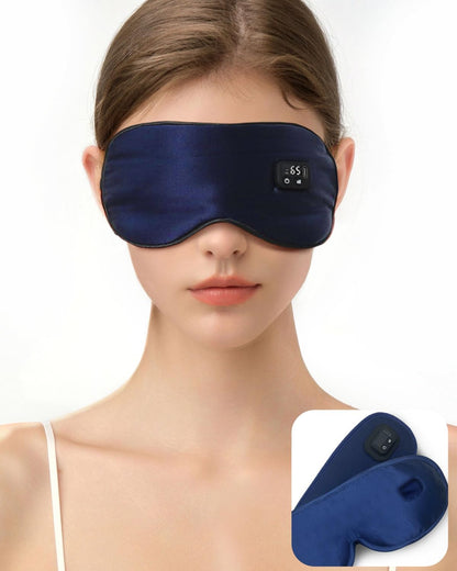 COMOIL Silk Cordless Heated Eye Mask, 2000mAh 35-65℃ Stepless Precision Warm Eye Compress for Dry Eyes, 6 Timers, Washable Eye Heating pad for Eye Care & Improved Sleep
