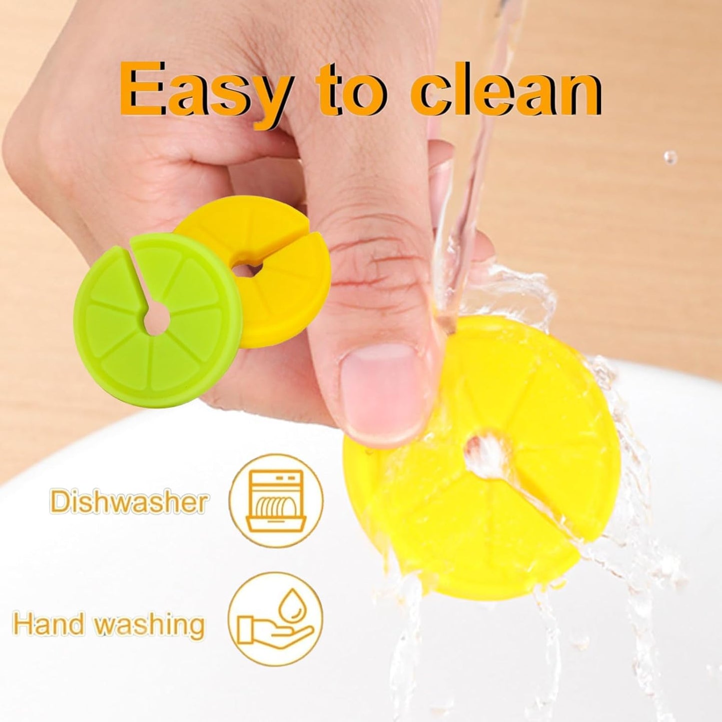 4 Pcs Pan Pot Lid Lifter Reliable Silicone Heat Resistant Spill Proof Pot Lifter Overflow Preventer Clip for Kitchen Gadget(Yellow, Green)