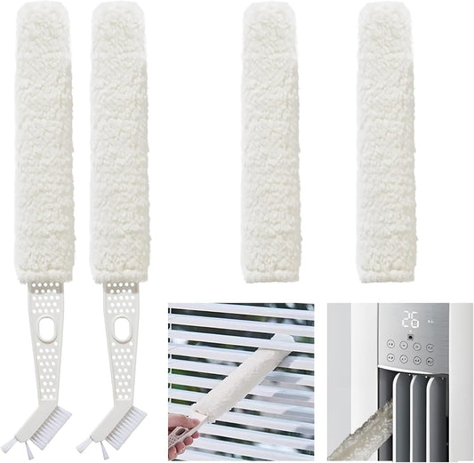 2 Pack Mini Split Cleaning Kit,Air Conditioner Cleaner Set,Under Appliance Cleaning Tool，with 2 Reusable and Washable Microfiber Cloths,for Air Conditioning, Home Appliance