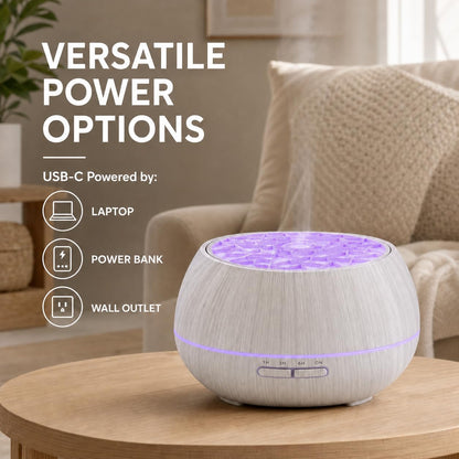 550ml Essential Oil Diffuser, Ultrasonic Aromatherapy Humidifier with Remote,7 LED Colors,Timer Settings,Auto Shut-Off, Cool Mist Diffuser for Home, Bedroom, Office, Spa
