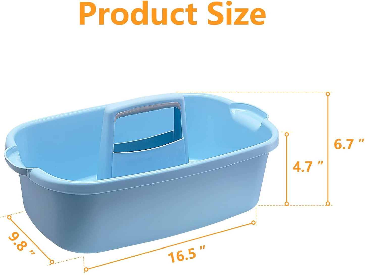 Goderewild Multi-Purpose Plastic Cleaning Caddy with Handle, Shower Caddy Organizer/Storage Basket/Totes Portable for Bathroom Supplies, Cleaning Products, Under Sink Tool, Housekeepers (Grey)