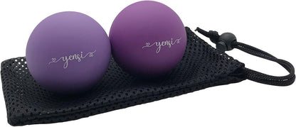 Silicone Massage Lacrosse Balls for Trigger Point Therapy, Muscle Knots, and Physical Therapy. Set of 2 Balls with Carrying Bag. Latex-Free. Ideal for Deep Tissue Massage and Myofascial Release