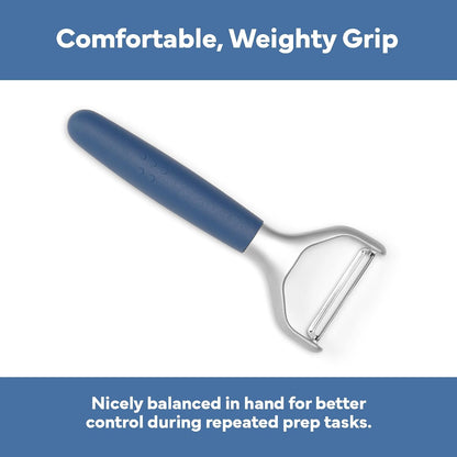 Misen Stainless Steel Vegetable Peeler - Dishwasher Safe Y Peeler - Easy to Use with Potatoes, Cabbage, Carrots, and More - Progessional Grade Kitchen Tool - Gray