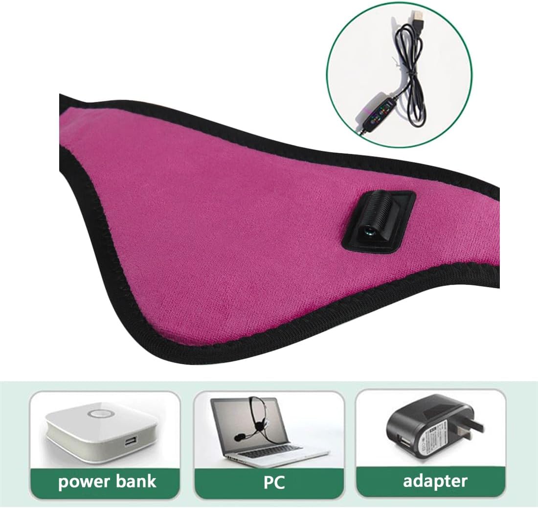 USB Neck Heating Pad Heated Neck Wrap for Pain Relief Electric Neck Warmer Collar Physical Therapy Heated Neck Brace 3 Adjustable Temp Auto Shut Off Portable Neck Heat Brace for Soreness Stiffness