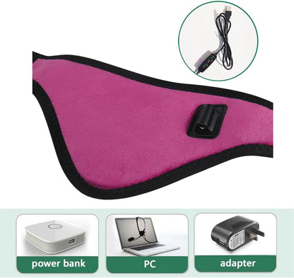 USB Neck Heating Pad Heated Neck Wrap for Pain Relief Electric Neck Warmer Collar Physical Therapy Heated Neck Brace 3 Adjustable Temp Auto Shut Off Portable Neck Heat Brace for Soreness Stiffness