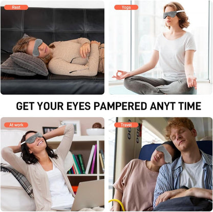 Moist Heated Eye Masks for Dry Eyes, Stye, Warm Compress for Sleeping | Purple, Microwavable Heating, Hot Compress for Relieve, Flaxseed Filling